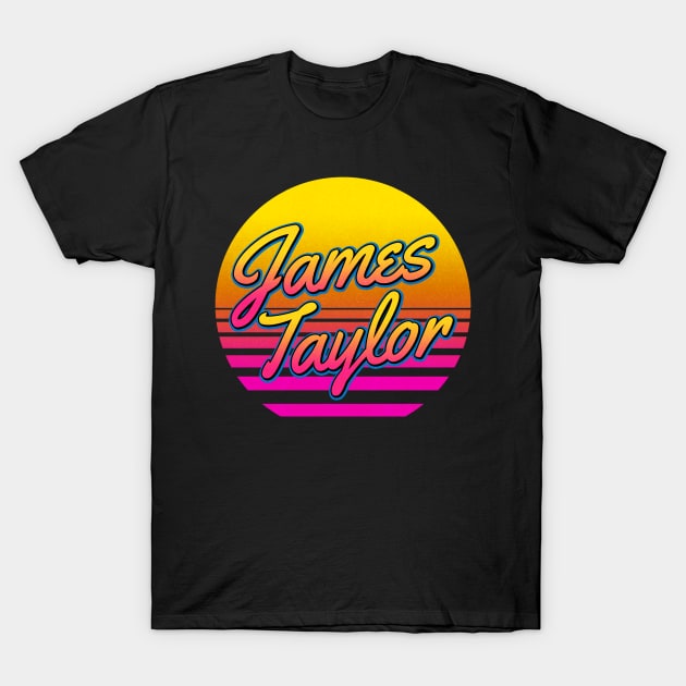 James Personalized Name Birthday Retro 80s Styled Gift T-Shirt by Jims Birds